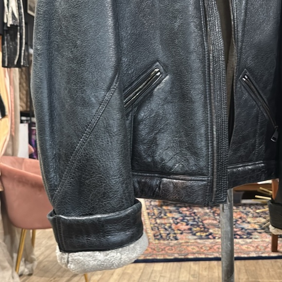 Burberry Brit vintage Shearling Leather Jacket - Picture 3 of 4
